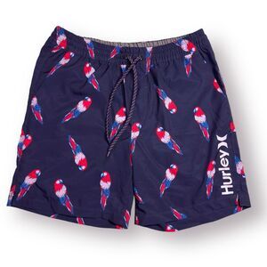 Hurley Parrot Volley Suit Swim Shorts Board Shorts‎ Mens L Blue Navy Beachwear